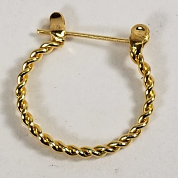 Women's Stunning Gold tone Twisted wire Design Hoop Earrings, #03 - Picture 2 of 5